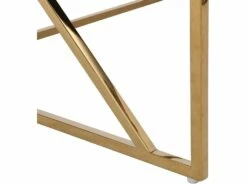 Bureau En Verre Trempé Et Acier - Doré Et Noir - ATHENA De Pascal Morabito -DECO Ventes meuble bureau 4550801