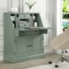 Secrétaire En Pin Et MDF - Coloris : Vert Amande - CLEORE 1 Secrétaire En Pin Et MDF - Coloris : Vert Amande - CLEORE -DECO Ventes meuble bureau 578883