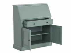 Secrétaire En Pin Et MDF - Coloris : Vert Amande - CLEORE -DECO Ventes meuble bureau 578895