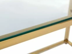 Bureau En Verre Trempé Et Acier - Doré Et Transparent - CLOTILDE De Pascal Morabito -DECO Ventes meuble bureau 6901833