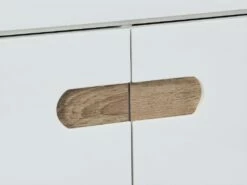 Secrétaire Avec 3 Portes - MDF Et Métal - Coloris : Naturel Et Blanc - DERELIS 20 Secrétaire Avec 3 Portes - MDF Et Métal - Coloris : Naturel Et Blanc - DERELIS -DECO Ventes meuble bureau 8259209