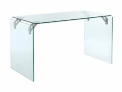 Bureau En Verre Trempé - Transparent - MADRO -DECO Ventes meuble bureau 8560797