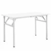 Table Pliante De Cuisine à Manger Hauteur Réglable Pour 4 Personnes 120 Cm Blanc 03_0004361 -DECO Ventes meuble bureau 8958491