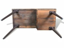 Bureau Table Meuble Travail Informatique Avec Pieds En Fer Bois De Récupération 0502066 -DECO Ventes meuble bureau 8958505