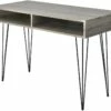 Bureau Table Meuble Travail Informatique Avec 2 Compartiments Gris 0502061/2 -DECO Ventes meuble bureau 8958539