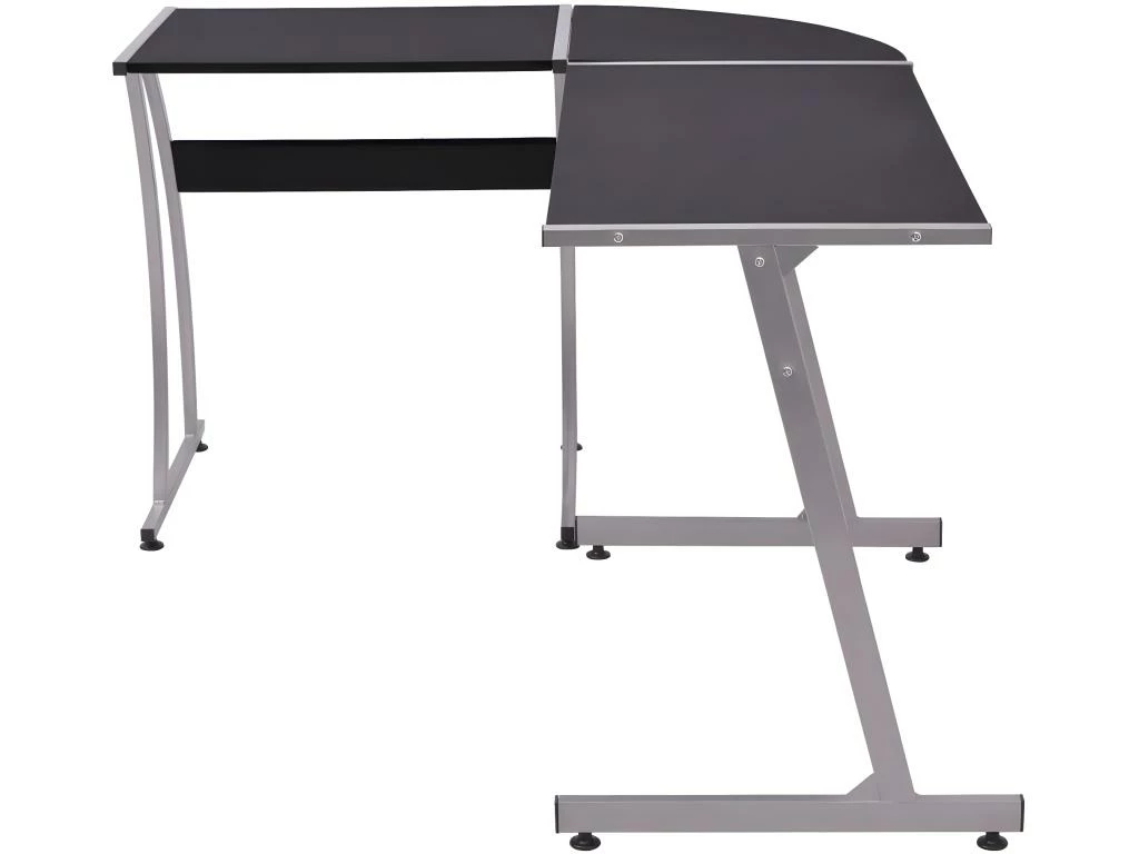 Bureau Table Meuble Travail Informatique De Coin En Forme De L Noir 0502081 4 Bureau Table Meuble Travail Informatique De Coin En Forme De L Noir 0502081 – Image 2