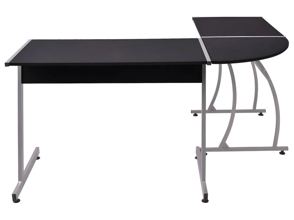 Bureau Table Meuble Travail Informatique De Coin En Forme De L Noir 0502081 5 Bureau Table Meuble Travail Informatique De Coin En Forme De L Noir 0502081 – Image 3