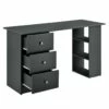 Table De Bureau Secrétaire Poste De Travail Informatique Avec 3 Tiroirs 120 Cm Gris Foncé 03_0004711 1 Table De Bureau Secrétaire Poste De Travail Informatique Avec 3 Tiroirs 120 Cm Gris Foncé 03_0004711 -DECO Ventes meuble bureau 8959397