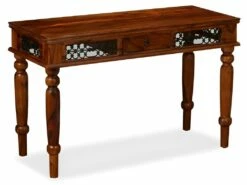 Bureau Table Meuble Travail Informatique Bois Massif De Sesham 120 Cm 0502135 -DECO Ventes meuble bureau 8959565