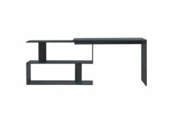 Bureau Gigogne Design Avec Partie étagère Bureau De Coin Extension Panneau De Particules Mélaminé 77 X 120 X 50 Cm Gris Foncé 03_0004708 -DECO Ventes meuble bureau 8959589