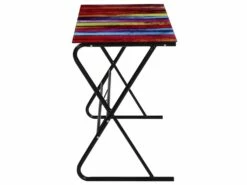 Bureau Table Meuble Travail Informatique En Verre à Motif D'arc-en-ciel 0502065 -DECO Ventes meuble bureau 8959625