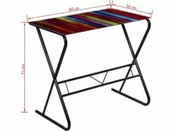 Bureau Table Meuble Travail Informatique En Verre à Motif D'arc-en-ciel 0502065 -DECO Ventes meuble bureau 8959629