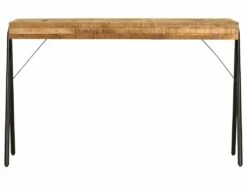 Bureau Table Meuble Travail Informatique Table à écrire Bois De Manguier Massif 118 Cm 0502085 -DECO Ventes meuble bureau 8959645