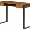 Bureau Table Meuble Travail Informatique 110 Cm Bois Solide Et Acier 0502086 -DECO Ventes meuble bureau 8959891