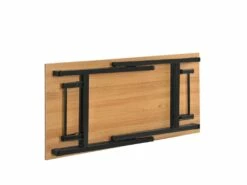 Table Pliante De Cuisine à Manger Hauteur Réglable Pour 4 Personnes 120 Cm Marron Et Noir 03_0004364 -DECO Ventes meuble bureau 8960061