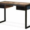 Bureau Table Meuble Travail Informatique Avec 2 Tiroirs Bois De Récupération Massif 120 Cm 0502062 -DECO Ventes meuble bureau 8960113