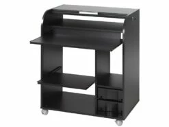 Bureau Informatique Noir à Roulettes - Coloris: New York 500 -DECO Ventes meuble bureau 9186091