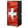 Armoire Informatique Mobile Noire 2 Tiroirs 5 Niches - Coloris: Drapeau Suisse 650 -DECO Ventes meuble bureau 9186123