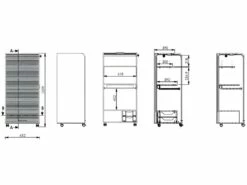 Armoire Informatique Mobile Noire 2 Tiroirs 5 Niches - Coloris: Drapeau Suisse 650 -DECO Ventes meuble bureau 9186127