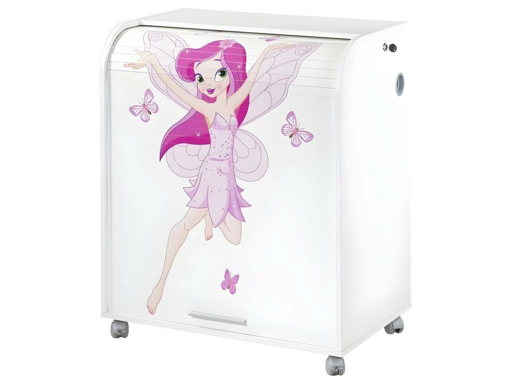 Bureau Informatique Blanc à Roulettes - Coloris: Fée 217 4 Bureau Informatique Blanc à Roulettes - Coloris: Fée 217 – Image 2