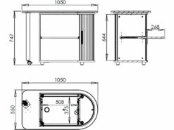 Bureau Chêne Table Pivotante Et Rangement - Coloris: Drapeau Anglais 701 -DECO Ventes meuble bureau 9186273