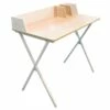 Bureau Plateau Effet Bois Brice Blanc - Blanc -DECO Ventes meuble bureau 9186589