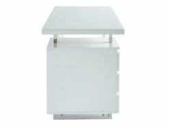 Bureau Avec 3 Tiroirs - MDF - Blanc Laqué - MYLAN II -DECO Ventes meuble bureau 9629521