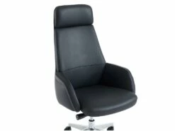Fauteuil De Direction Professionnel - Cuir Et Simili - Noir - RUIVALA -DECO Ventes siege de bureau 1200217