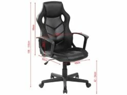 Fauteuil De Jeu Fauteuil De Bureau Exécutif En Cuir Synthétique Noir -DECO Ventes siege de bureau 12523487