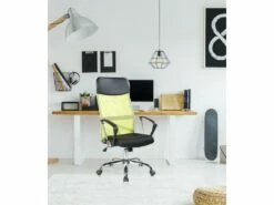 Armchair Chaise Ergonomique Noir Vert Bureau 113/123x57,5x58,5