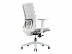 Fauteuil De Bureau Ergonomique Professionnel - Tissu Et Nylon - Gris Et Blanc - FURNIA -DECO Ventes siege de bureau 1622847