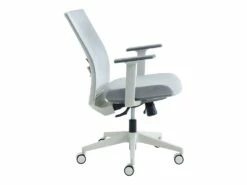 Fauteuil De Bureau Ergonomique Professionnel - Tissu Et Nylon - Gris Et Blanc - FURNIA -DECO Ventes siege de bureau 1622849