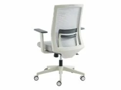 Fauteuil De Bureau Ergonomique Professionnel - Tissu Et Nylon - Gris Et Blanc - FURNIA -DECO Ventes siege de bureau 1622855