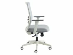 Fauteuil De Bureau Ergonomique Professionnel - Tissu Et Nylon - Gris Et Blanc - FURNIA -DECO Ventes siege de bureau 1622857