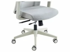 Fauteuil De Bureau Ergonomique Professionnel - Tissu Et Nylon - Gris Et Blanc - FURNIA -DECO Ventes siege de bureau 1622861