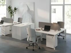 Fauteuil De Bureau Professionnel - Tissu - Gris - HUMIA -DECO Ventes siege de bureau 1623199