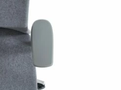 Fauteuil De Bureau Professionnel - Avec Têtière - Tissu - Gris - VOLTI -DECO Ventes siege de bureau 1817251