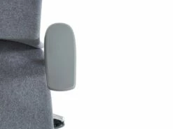 Fauteuil De Bureau Professionnel - Avec Têtière - Tissu - Gris - VOLTI -DECO Ventes siege de bureau 1817263