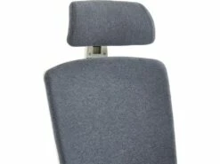 Fauteuil De Bureau Professionnel - Avec Têtière - Tissu - Gris - VOLTI -DECO Ventes siege de bureau 1817275