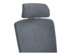 Fauteuil De Bureau Professionnel - Avec Têtière - Tissu - Gris - VOLTI -DECO Ventes siege de bureau 1817297