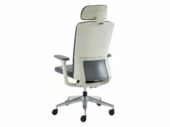 Fauteuil De Bureau Professionnel - Avec Têtière - Tissu - Gris - VOLTI -DECO Ventes siege de bureau 1817307