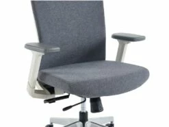 Fauteuil De Bureau Professionnel - Avec Têtière - Tissu - Gris - VOLTI -DECO Ventes siege de bureau 1817375