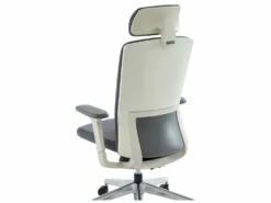 Fauteuil De Bureau Professionnel - Avec Têtière - Tissu - Gris - VOLTI -DECO Ventes siege de bureau 1817377