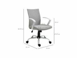 Fauteuil De Bureau SHARON Gris -DECO Ventes siege de bureau 19171811