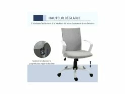 Fauteuil De Bureau SHARON Gris -DECO Ventes siege de bureau 19171815