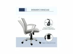 Fauteuil De Bureau SHARON Gris -DECO Ventes siege de bureau 19171817