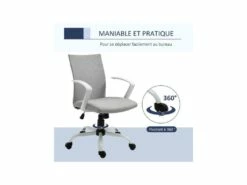 Fauteuil De Bureau SHARON Gris -DECO Ventes siege de bureau 19171819
