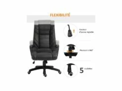 Fauteuil De Bureau Massant MASON Noir 19 Fauteuil De Bureau Massant MASON Noir -DECO Ventes siege de bureau 19171921