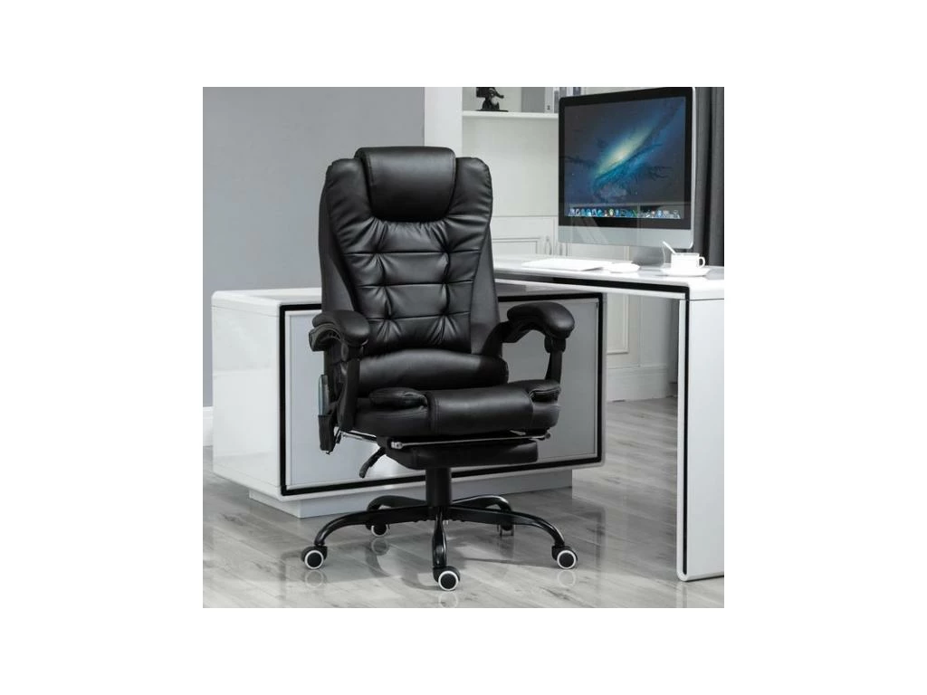 Fauteuil De Bureau Relaxant Massant BRANSON Noir 4 Fauteuil De Bureau Relaxant Massant BRANSON Noir – Image 2