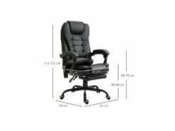 Fauteuil De Bureau Relaxant Massant BRANSON Noir 12 Fauteuil De Bureau Relaxant Massant BRANSON Noir -DECO Ventes siege de bureau 19171945
